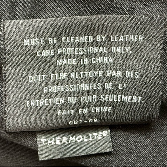 Andrew Marc VTG Black Leather Jacket with Removable Rabbit Fur Vest Lining - Picture 17 of 17